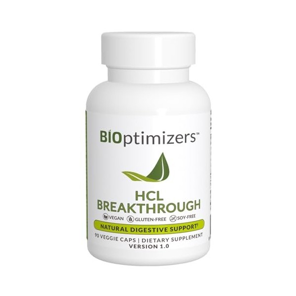 HCL Breakthrough - Supplément pour reflux acide - Source naturelle de chlorhydrate de bétaïne HCI - 100% végétarien, sans p