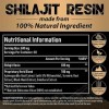 Résine de Shilajit Norme Gold - Shilajit de lHimalaya 600 mg mélangé avec des extraits dherbes ayurvédiques, Taux élevés d