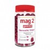 MAG2 Gommes framboise - Anti-nervosité et anti-fatigue - Sans sucres ajoutés - Complément alimentaire à base de magnésium et 