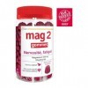 MAG2 Gommes framboise - Anti-nervosité et anti-fatigue - Sans sucres ajoutés - Complément alimentaire à base de magnésium et 