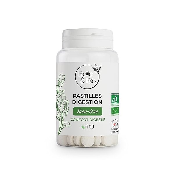 FACILITE LA DIGESTION - Pastille Digestion - Huiles Essentielles Bio certifiées Ecocert - 100 pastilles - Cure 1 mois - Compl