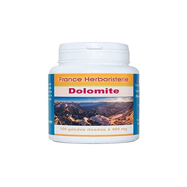 GELULES DOLOMITE 100 gélules dosées à 400 mg poudre pure.