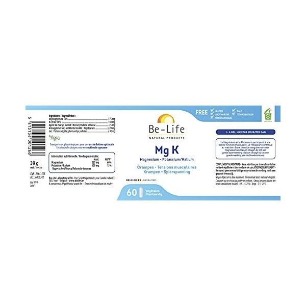 Be-Life - Mg K - 60 Gels