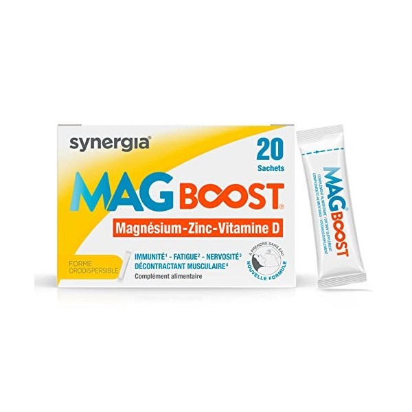 MAG BOOST 20 Sachets | Triple Action sur l’Immunité, la Fatigue et la Nervosité | Une Synergie de Magnésium Liposomal Hauteme