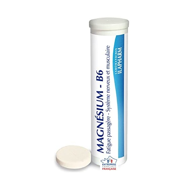 Laboratoires Ilapharm - MAGNESIUM ET VITAMINE B6 - Fatigue passagère - Stress et fatigue - Tube de 15 comprimés à croquer