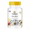 Zinc et vitamine C 300 mg - vitamine C - 5 mg de zinc - 100 gélules - Végétarien | Warnke Vitalstoffe