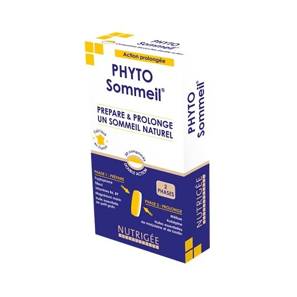 Phyto Sommeil • SOMMEIL NATUREL et RÉPARATEUR - ENDORMISSEMENT • ACTION PROLONGÉE • Magnésium marin • Tryptophane • Tilleul •