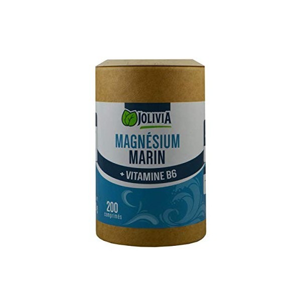 Magnésium Marin et vitamine B6-200 comprimés | Format Comprimé | Complément Alimentaire | Fabriqué en France