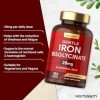 Fer Bisglycinate 28 mg | Fer Complément Alimentaire | 180 comprimés végétaliens | Gentle Iron Supplement | par Horbaach