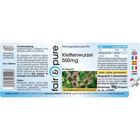 Fair & Pure® - Gélules de racine de bardane 500mg - 90 gélules - avec 15mg de zinc provenant de citrate de zinc organique - v