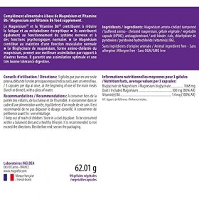 INELDEA SANTE NATURELLE - Magnefor - Complément Alimentaire au Bisglycinate de Magnésium + Vitamine B6 - Assimilation Optimal
