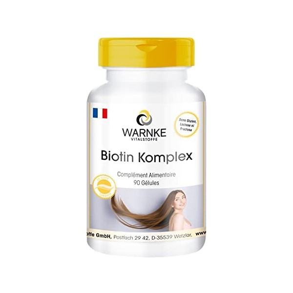 Citrate de magnésium - 90 comprimés - Complexe de biotine - 90 comprimés avec zinc et sélénium - hautement dosé, végan | Warn