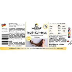 Citrate de magnésium - 90 comprimés - Complexe de biotine - 90 comprimés avec zinc et sélénium - hautement dosé, végan | Warn