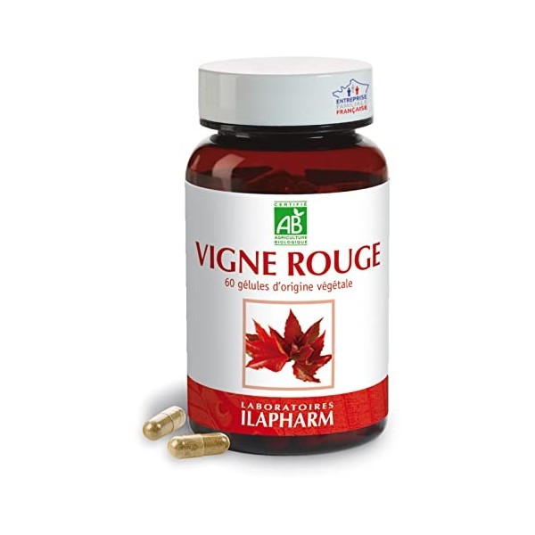 Laboratoires Ilapharm - VIGNE ROUGE BIO- Jambes légères - Flacon de 60 gélules