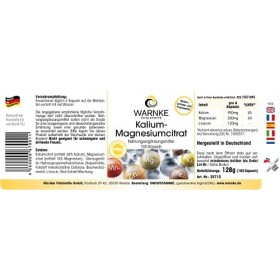 Citrate de potassium et magnésium 100 capsules, hautement dosé, vegan, minéraux organiques, hautement biodisponible