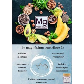MAGNESIUM - Bisglycinate et marin - vitamine B6 - Haute absorption - gélules végétales - combat le stress et la fatigue - 30 