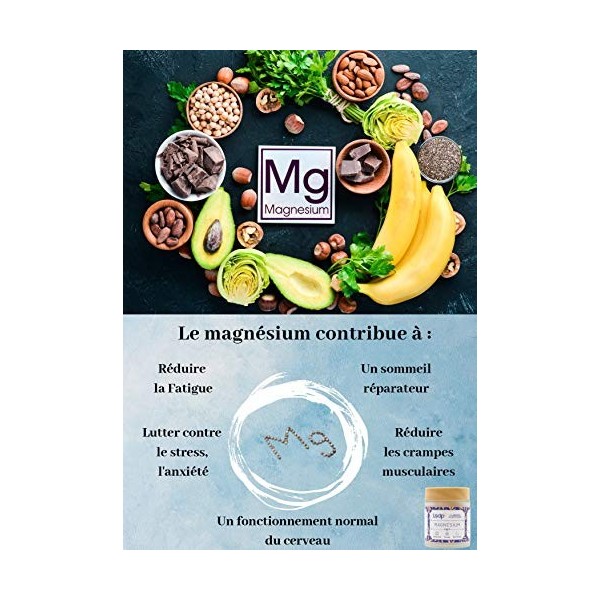 MAGNESIUM - Bisglycinate et marin - vitamine B6 - Haute absorption - gélules végétales - combat le stress et la fatigue - 30 