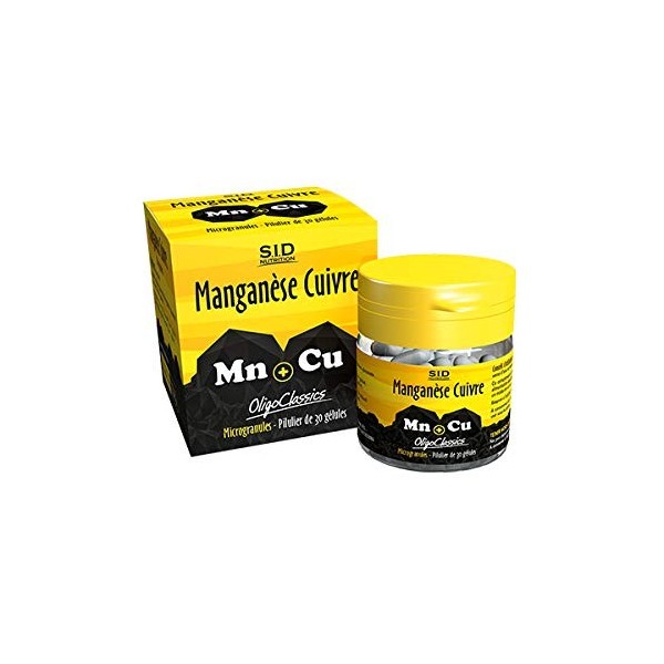 S.I.D Nutrition OligoClassics Manganèse Cuivre 30 Gélules