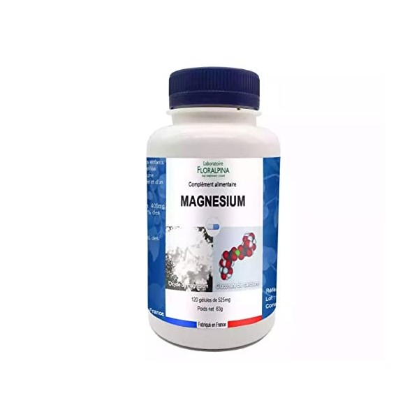 Laboratoire Floralpina - Magnésium 120 gélules, complément alimentaire à base de magnésium et de calcium