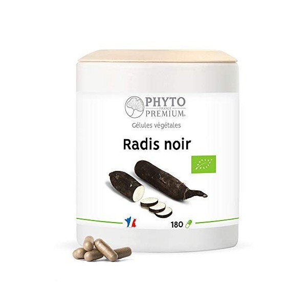 RADIS NOIR racine - Raphanus niger - 180 gélules 250 MG BIO 