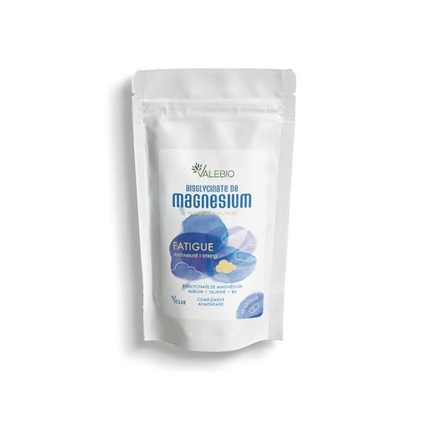 Bisglycinate de magnesium | Lutte contre la fatigue, irritabilite, stress | Contribue a une fonction musculaire normale | Veg