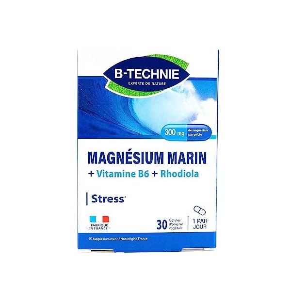 Biotechnie Magnésium Marin B6 Rhodiola 30 Gélules