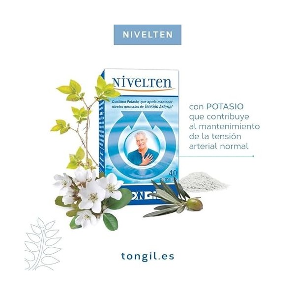 Niveltens 40 gelules | Peptides Marins Protensin, Feuilles dOlivier Benolea, Aubépine, Eucommia et Potassium | Santé Cardiov