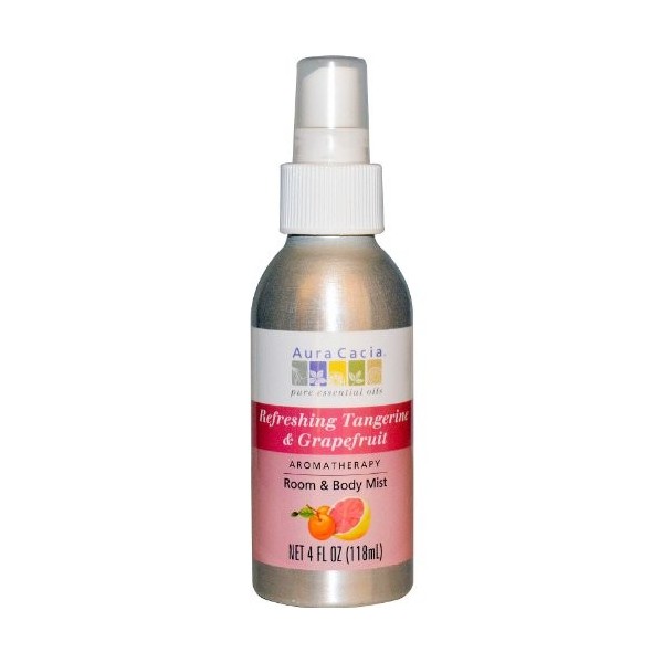 Room Body Mist, Rafraîchissant Tangerine Pamplemousse - Aura Cacia