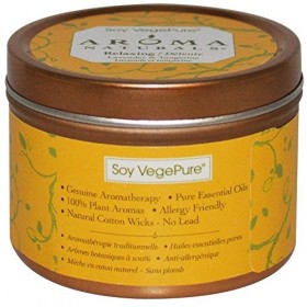Soja VegePure, Voyage Tin Bougie, D̩tente, Lavande et Mandarine - Naturals Aroma