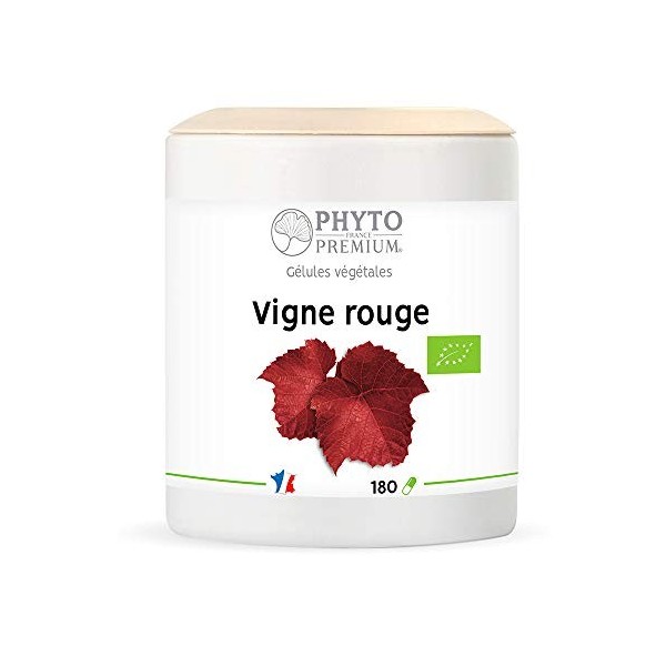 VIGNE ROUGE feuille - VITIS VINIFERA - 180 gélules 250 MG BIO 