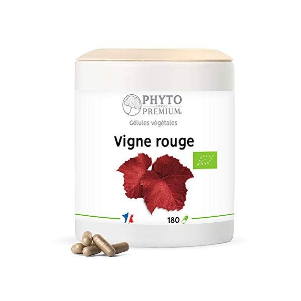 VIGNE ROUGE feuille - VITIS VINIFERA - 180 gélules 250 MG BIO 