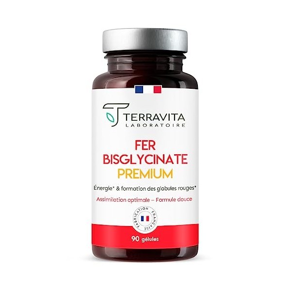 FER Bisglycinate Pur 14 mg | Complément Alimentaire Anti-Fatigue | Fer Breveté Ferrochel® Haute Absorption | Cure de 3 Mois s