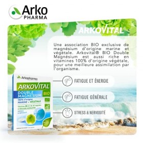 Arkovital® Double magnésium BIO - Programme de 30 jours - Lutte contre la nervosité et la fatigue - Soutient les défenses imm