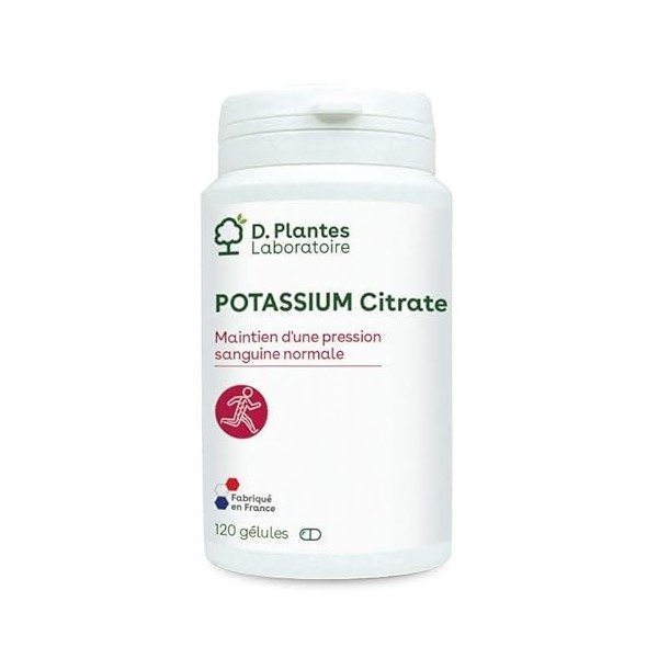 D.PLANTES - Potassium Citrate - Complément Alimentaire - Système Nerveux, Fonction Musculaire & Pression Sanguine - Fabriqué 