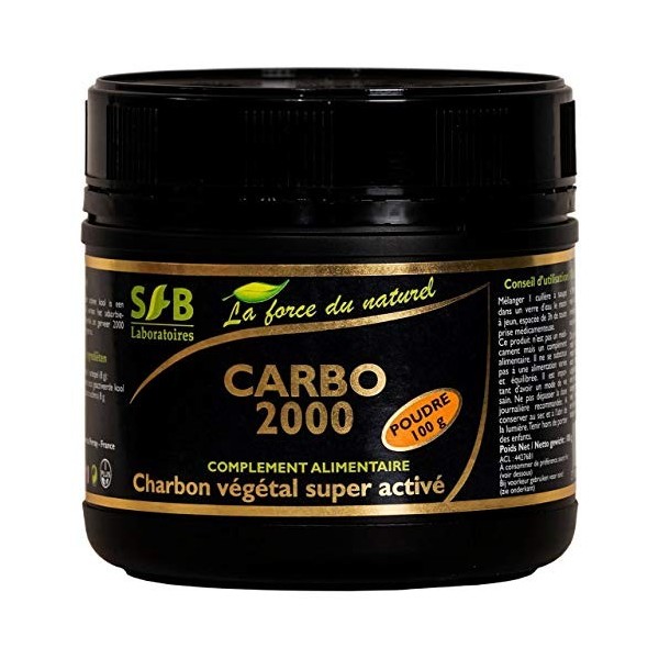 SFB Laboratoires - Charbon Végétal Super Activé Carbo 2000 - Pot 100g