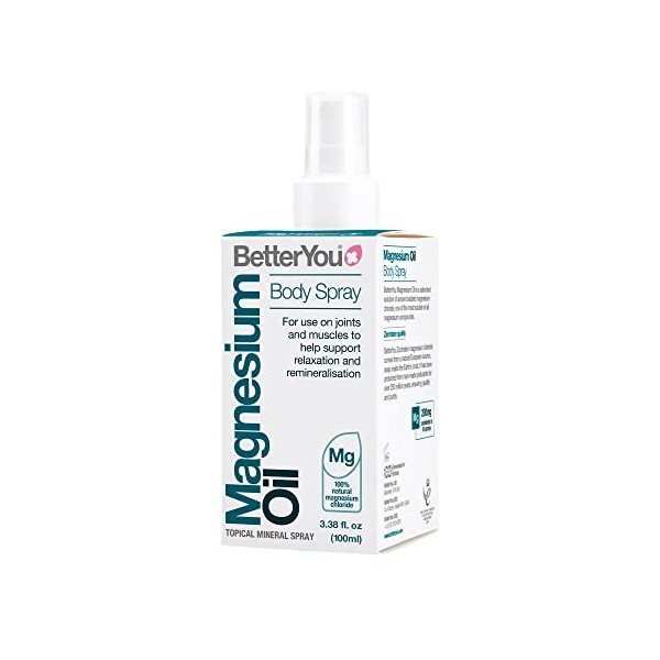 BetterYou, Huile de Magnésium Originale en Vaporisateur - 100 ml lemballage peut Varier 