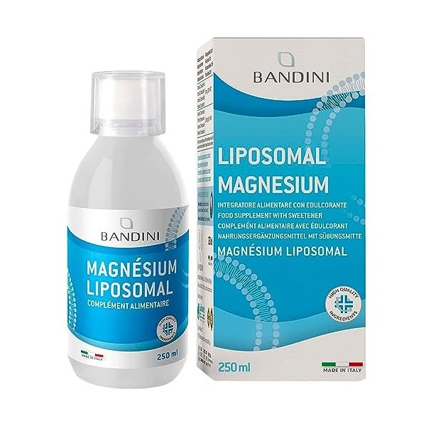 Bandini® Magnésium Liposomal 250ml - Complément Alimentaire Liquide à Haut Dosage, Absorption et Biodisponibilité- Régénérati