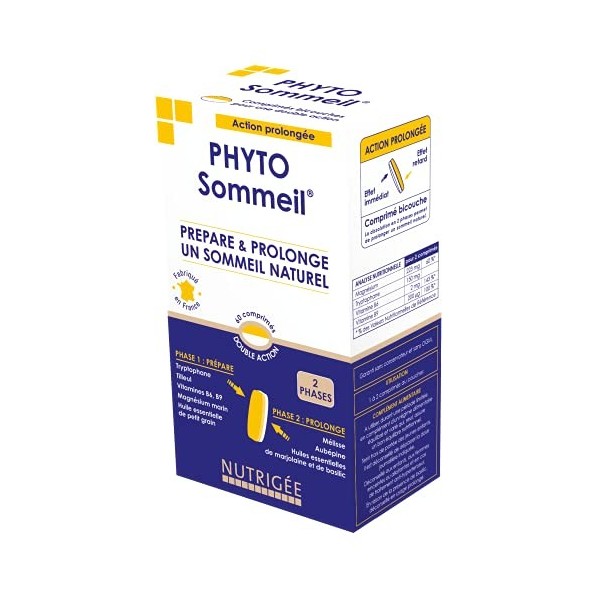 Phyto Sommeil • SOMMEIL NATUREL et RÉPARATEUR - ENDORMISSEMENT • ACTION PROLONGÉE • Magnésium marin • Tryptophane • Tilleul •