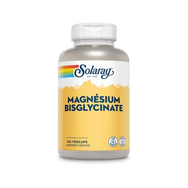 Solaray Magnésium Bisglycinate | Formule vegan et lab verified | 120 vegcaps