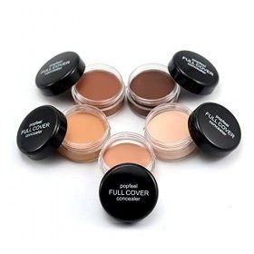 Rose Flower 5 Couleurs Anti-Cernes, Correcteur de Crème Correcteur à Couverture Complète, Correcteur de Visage Professionnel 