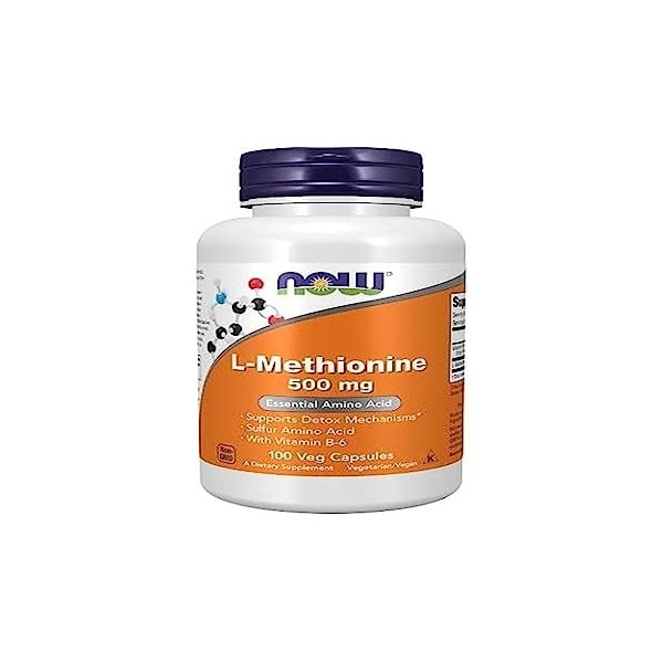 Now Foods L-méthionine 500mg 100 gélules Acide aminé Vitamine B6