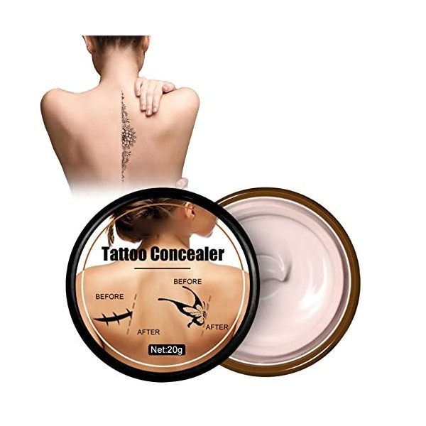 Crème Cicatrice,Correcteur de Tatouage,Anti-cernes Correcteur,Camouflage de Tatouage,Cicatrices,Acné,Tache de la Peau, Maquil