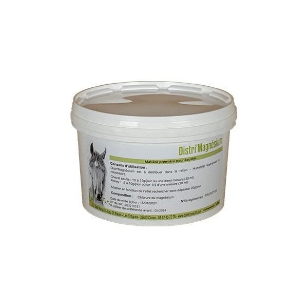 DistriMagnésium - Chlorure de magnésium cheval - Contenance: 2.5 kg