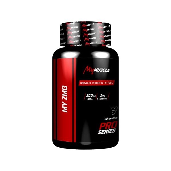 MyMUSCLE - My ZMG - Formule de Zinc + Magnésium + Vitamine B6 + GABA Hautement Dosée - 60 Gélules