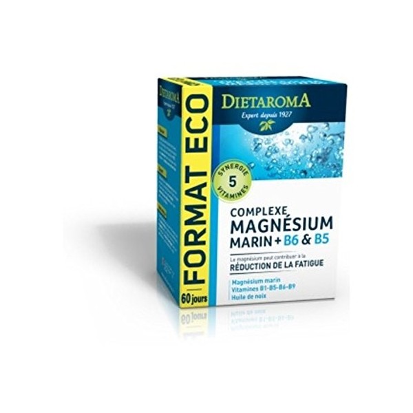 Magnésium B6 B5 Complexe Format ECO Diétaroma - 120 Capsules