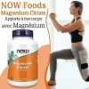 Now Foods, Magnesium Citrate, 200mg Magnésium, 100 Comprimés végétaliens, Testé en Laboratoire, Végétarien, Sans Gluten, Sans