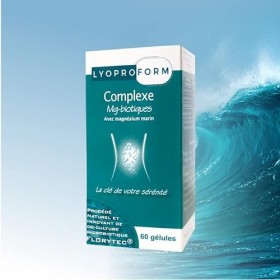 Complément alimentaire anti-stress - Magnésium marin et probiotiques - LYOPROFORM Complexe Mg-biotiques - Microbiote / flore 