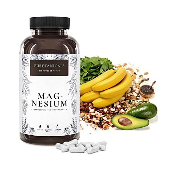 Magnésium Marin 400mg Gelules - 365 Capsules Pack familial | Premium Élémentaire Pur Magnesium Fortement & Haute Dose Testé