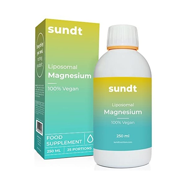 Magnésium liposomal et Optinerve® en solution liquide pour favoriser une régénération musculaire rapide – Flacon de 250 ml – 