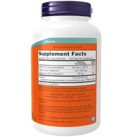 Now Foods Red Mineral Algae 180 capsules végétaliennes Végétariennes Minéraux dalgues rouges - Lithothamnium calcareum